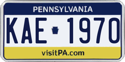 PA license plate KAE1970