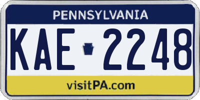 PA license plate KAE2248