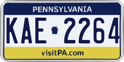 PA license plate KAE2264