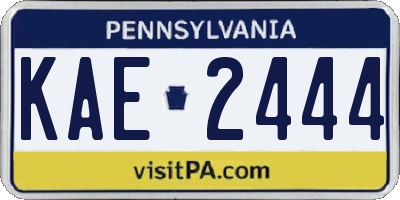 PA license plate KAE2444
