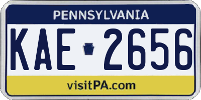 PA license plate KAE2656