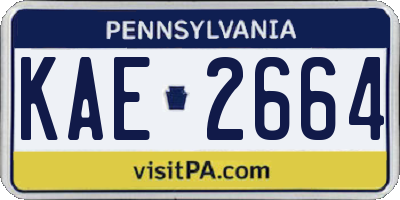 PA license plate KAE2664