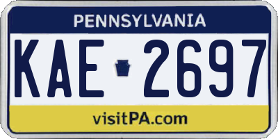 PA license plate KAE2697