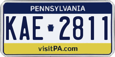 PA license plate KAE2811