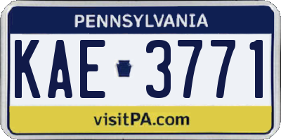 PA license plate KAE3771