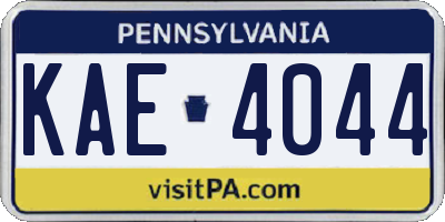 PA license plate KAE4044
