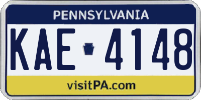 PA license plate KAE4148