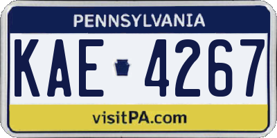 PA license plate KAE4267