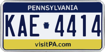 PA license plate KAE4414
