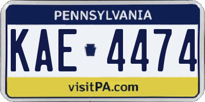 PA license plate KAE4474