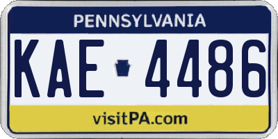 PA license plate KAE4486
