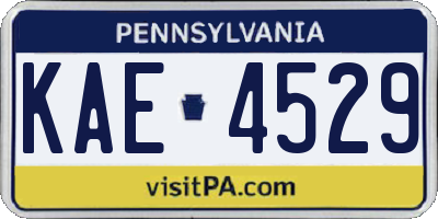 PA license plate KAE4529