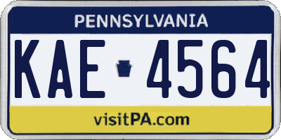 PA license plate KAE4564