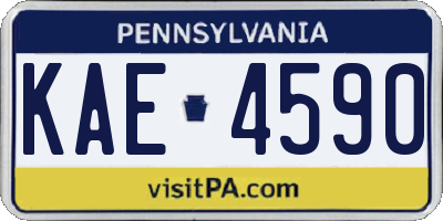 PA license plate KAE4590