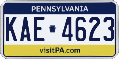 PA license plate KAE4623