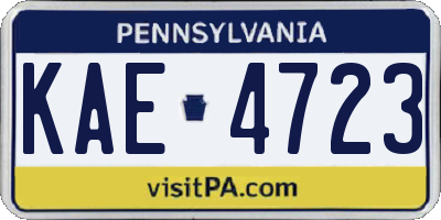 PA license plate KAE4723