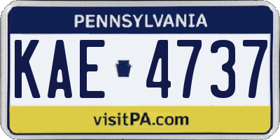 PA license plate KAE4737