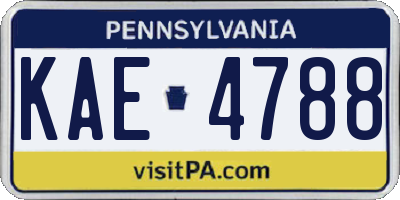 PA license plate KAE4788