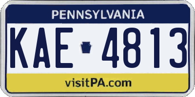 PA license plate KAE4813