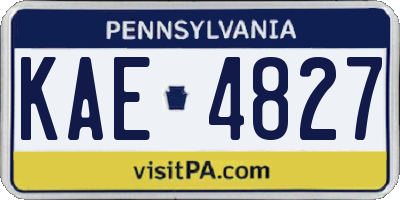 PA license plate KAE4827