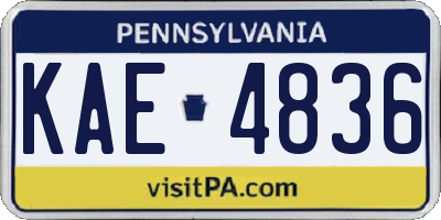 PA license plate KAE4836