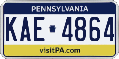PA license plate KAE4864