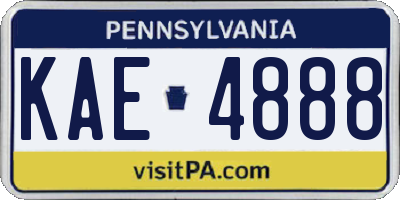 PA license plate KAE4888