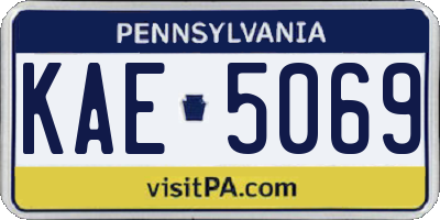 PA license plate KAE5069