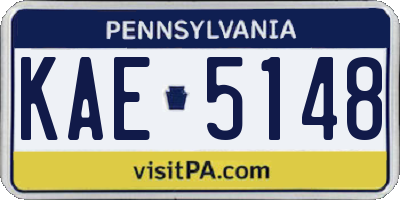 PA license plate KAE5148