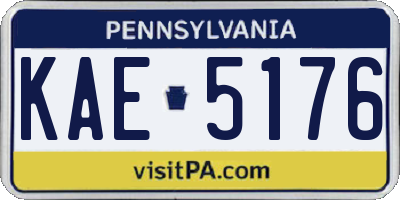 PA license plate KAE5176