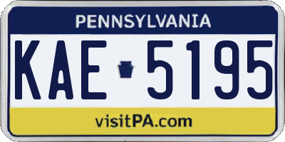 PA license plate KAE5195