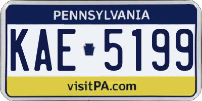 PA license plate KAE5199