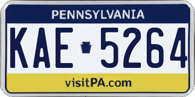 PA license plate KAE5264