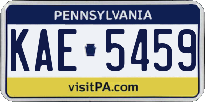 PA license plate KAE5459
