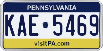 PA license plate KAE5469