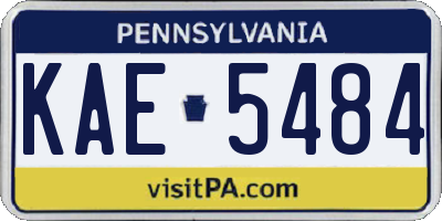 PA license plate KAE5484