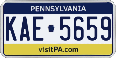PA license plate KAE5659