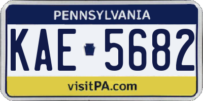 PA license plate KAE5682