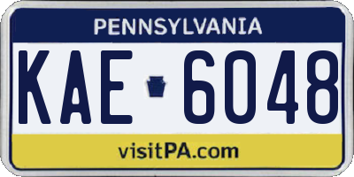 PA license plate KAE6048