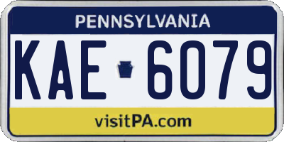 PA license plate KAE6079