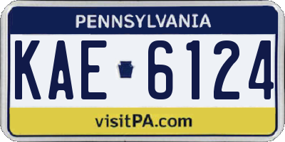 PA license plate KAE6124