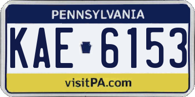 PA license plate KAE6153