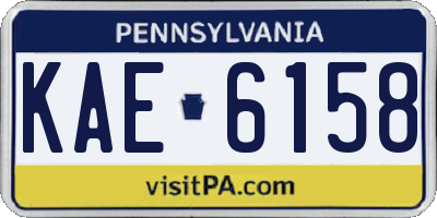 PA license plate KAE6158