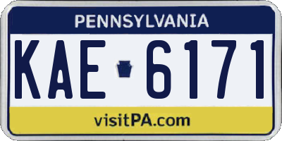 PA license plate KAE6171