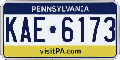 PA license plate KAE6173