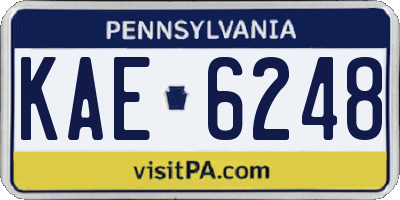 PA license plate KAE6248