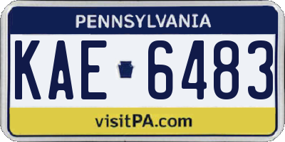 PA license plate KAE6483