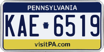 PA license plate KAE6519