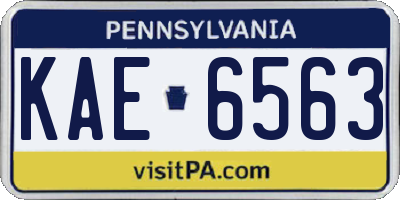 PA license plate KAE6563