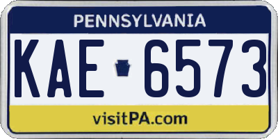 PA license plate KAE6573